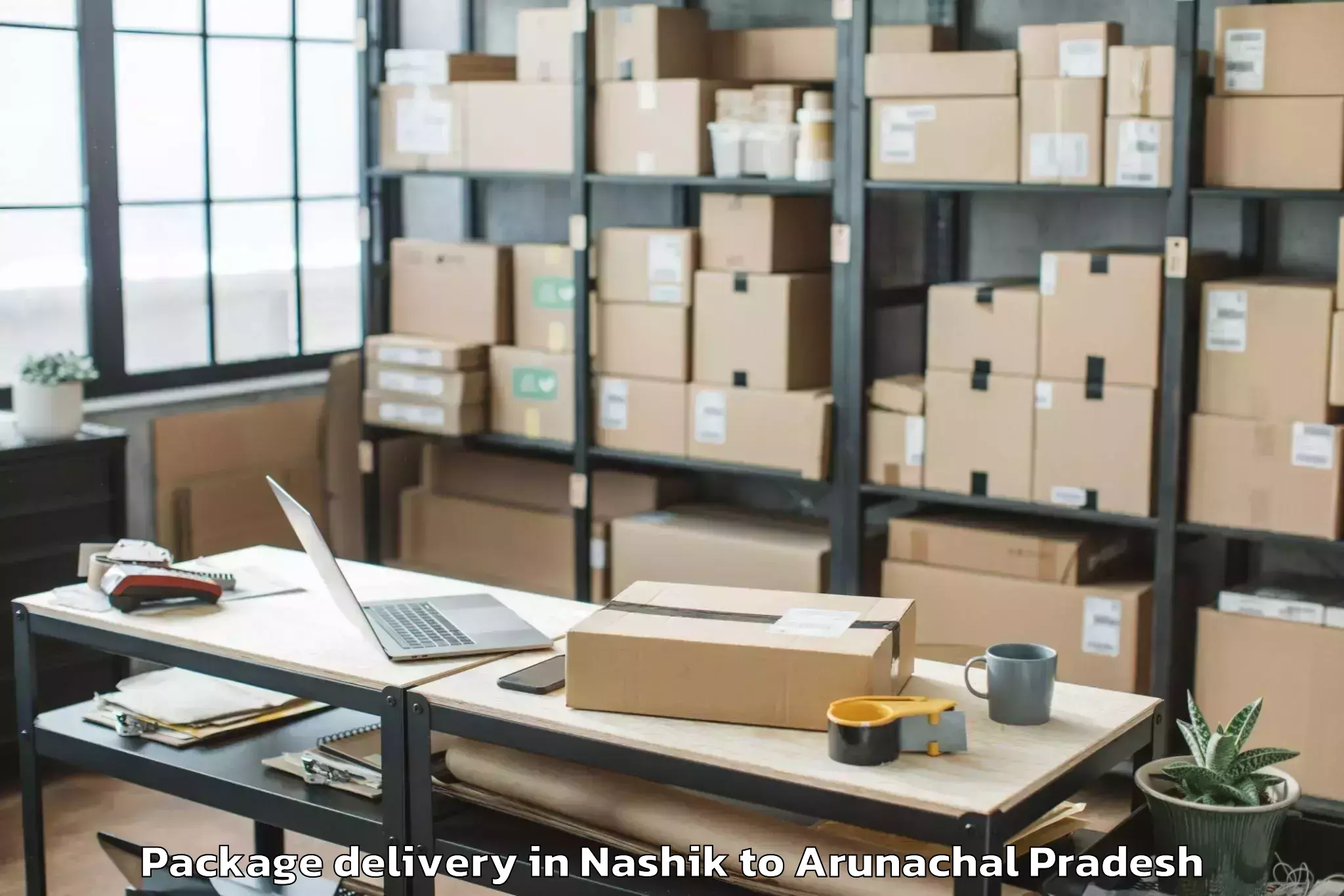 Trusted Nashik to Wakro Package Delivery